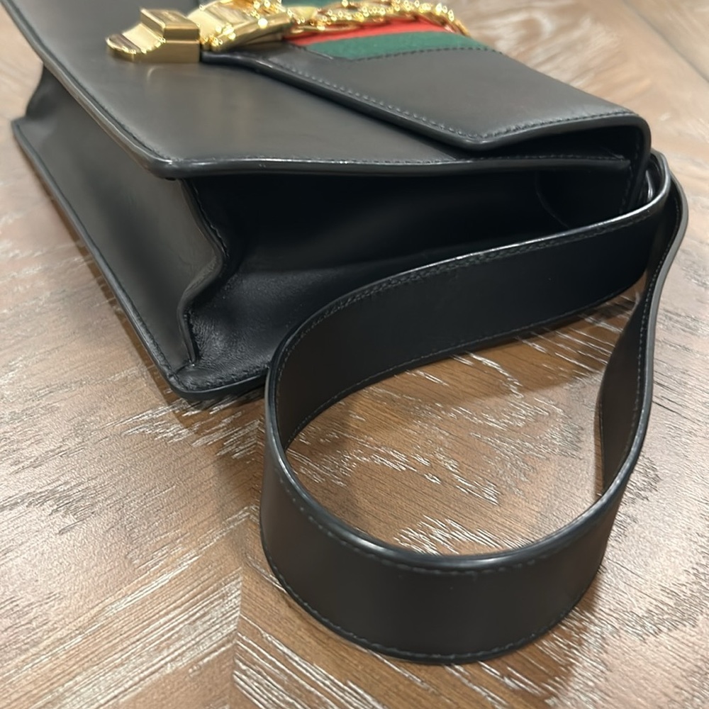 SOLD GUCCI Sylvie 2 WAY Bag Leather Shoulder Bag - Picture 10 of 13